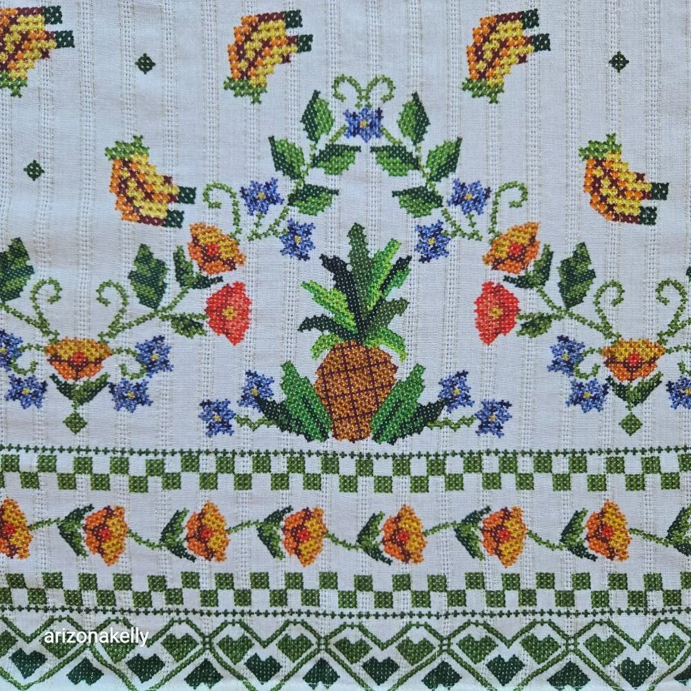 NWOT FARM Rio Sarong Needlepoint Print Fruits & Flowers Scarf - Picture 6 of 16